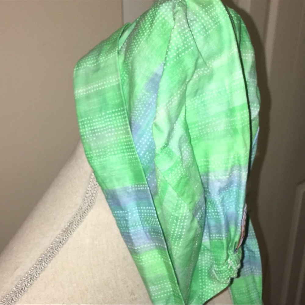 Fun Scrubz Blue Green Watercolor Scrub Cap